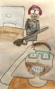 18 Kafkův modrožlutý zámek